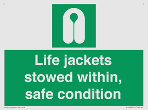 Life jackets stowed within